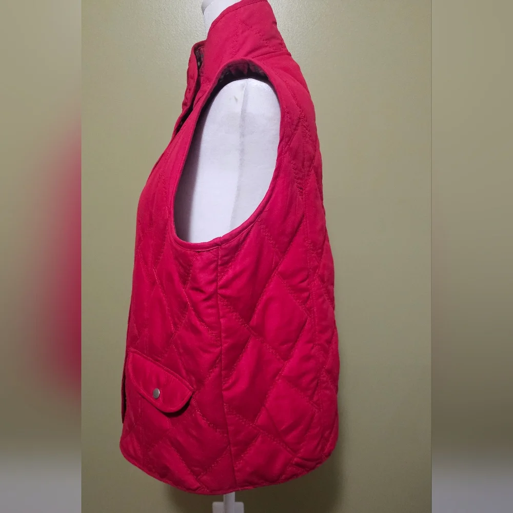 Jane Ashley Red Jacket Vest Size Medium
